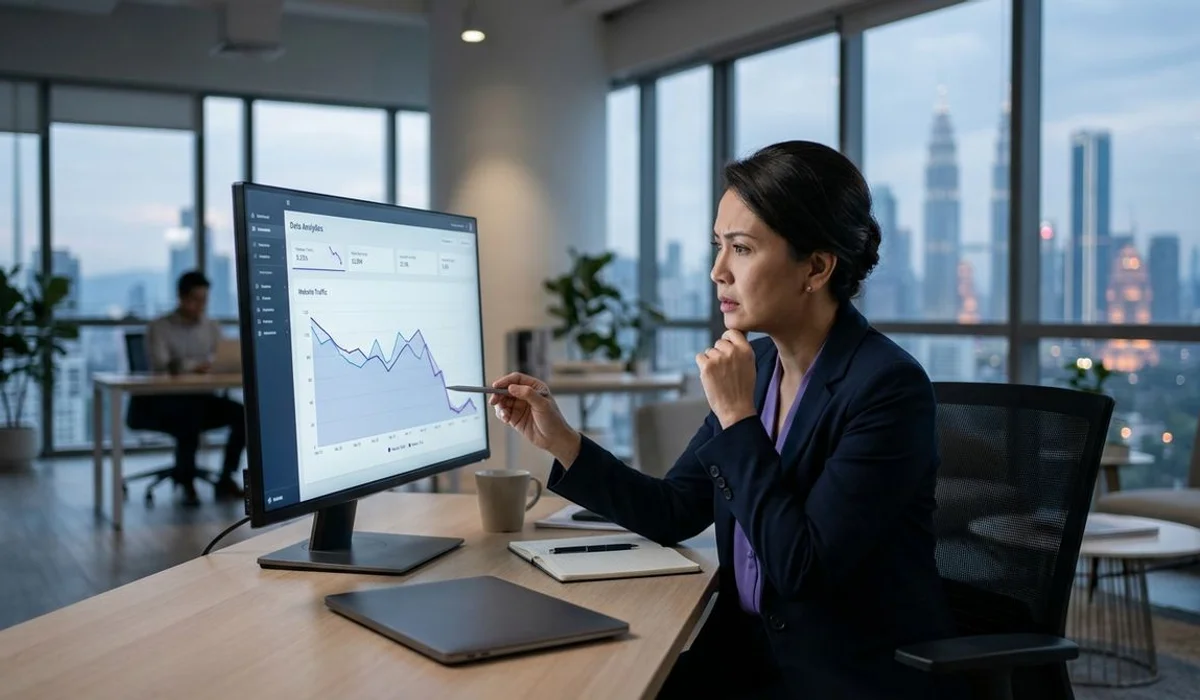 Business owner noticing a traffic decline