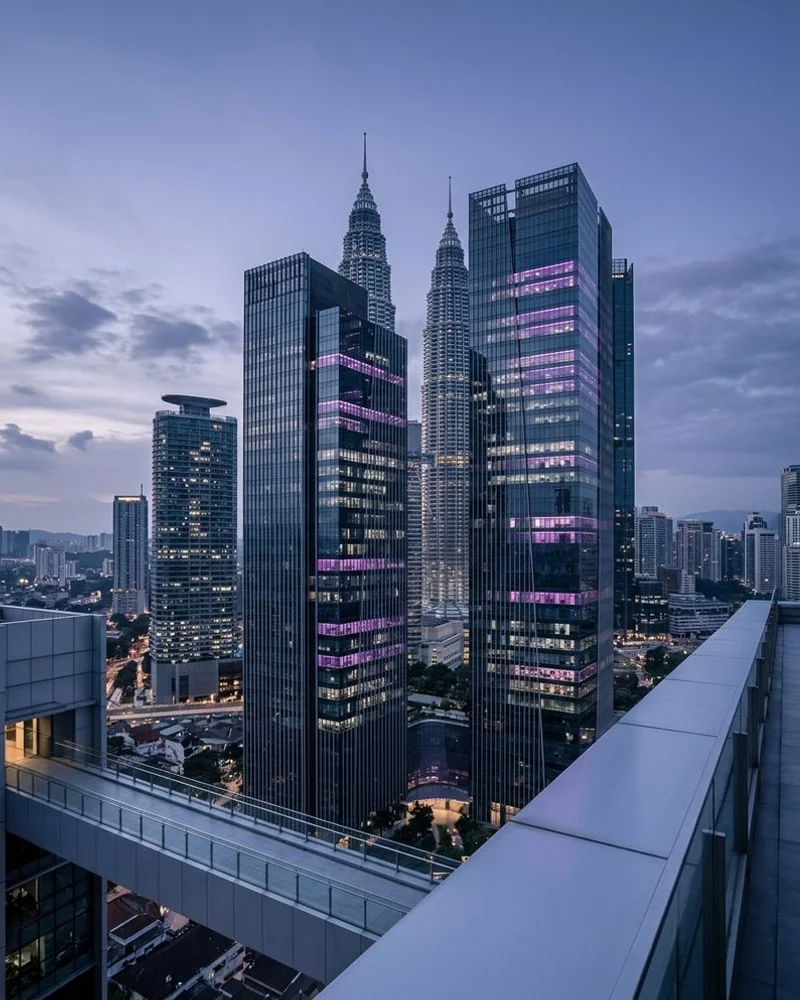 Business district in Johor Bahru