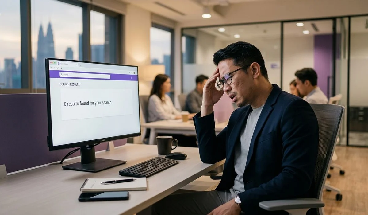 Empty Bing search result for the user's own site