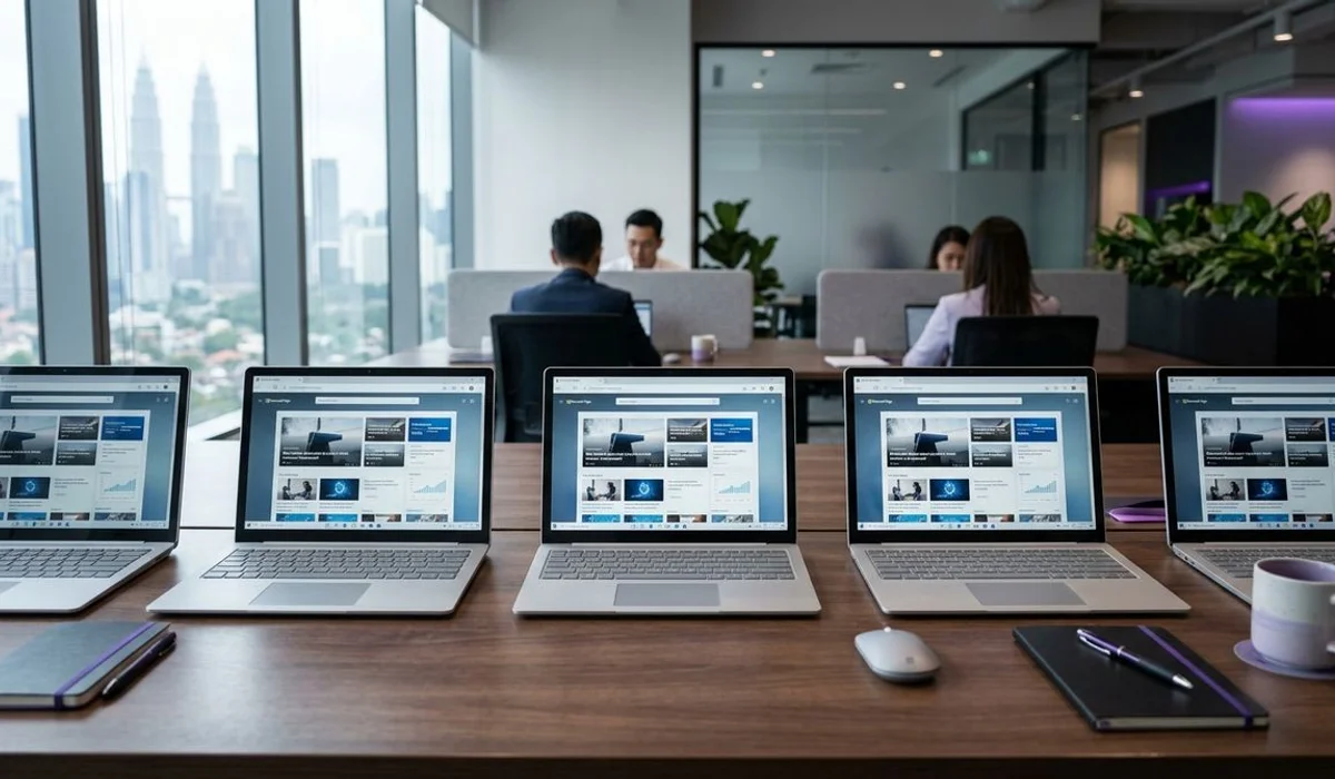 Corporate Windows laptops running Microsoft Edge
